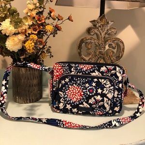 Vera Bradley Red, White, and Blue Stars and Stripes Purse and Lanyard Set